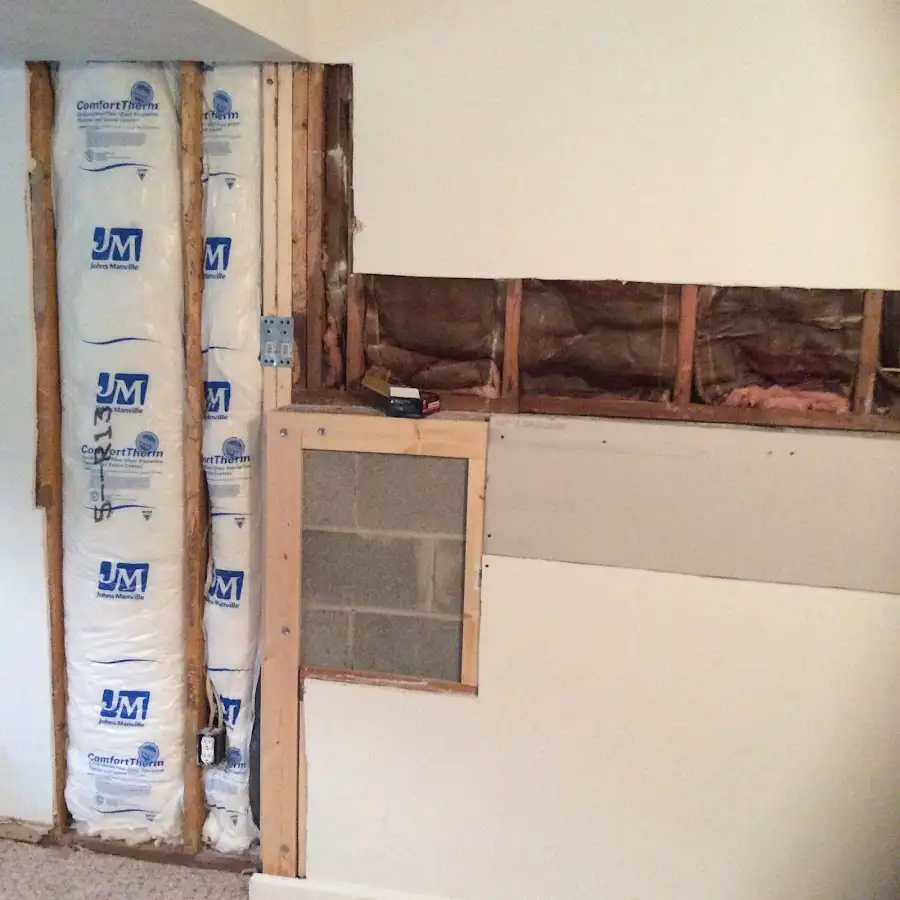 Wall insulation replacement during Contents Cleaning & Restoration in Zeeland